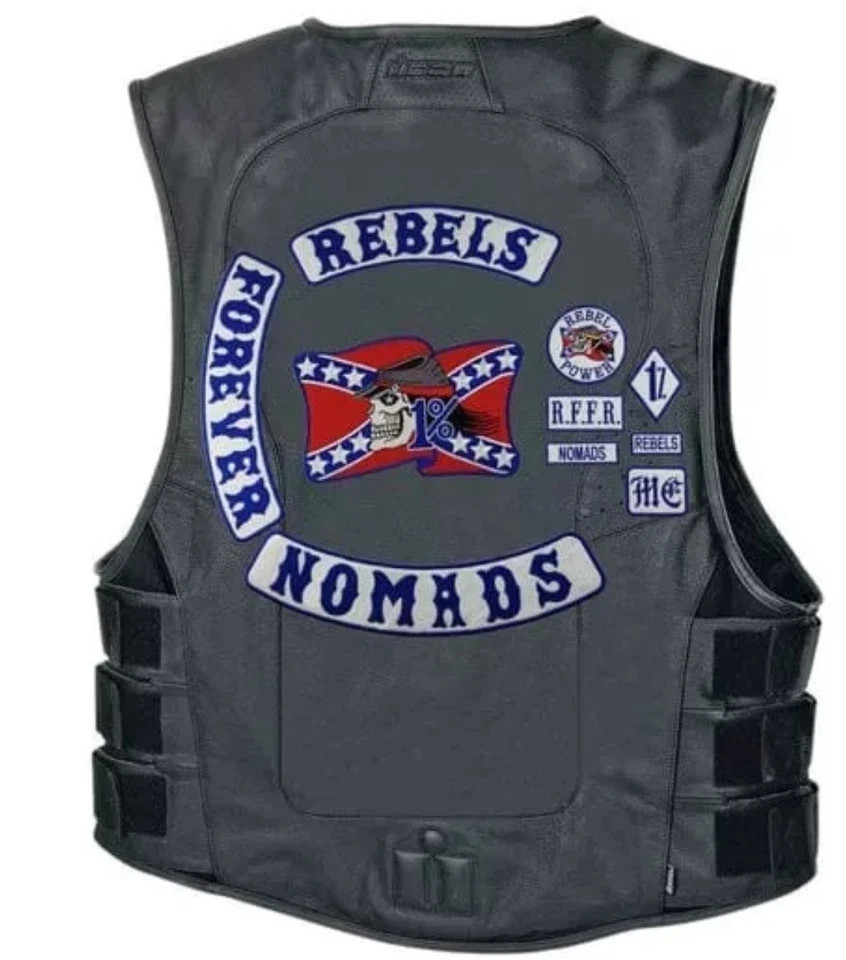REBELS NOMADS FOREVER Embroidered Biker Patch Iron On SET