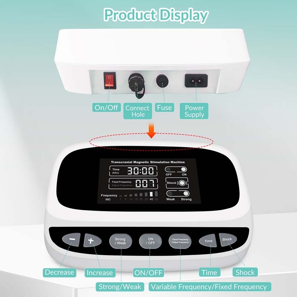 Non-Invasive rTMS Brain Therapy Machine for Depression Support Brain Activity