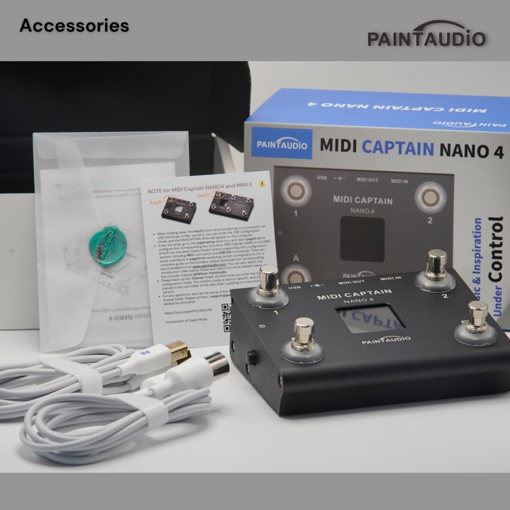 Paint Audio MIDI Captain NANO 4 Foot Controller Multi-Effects Keyboards Synth...