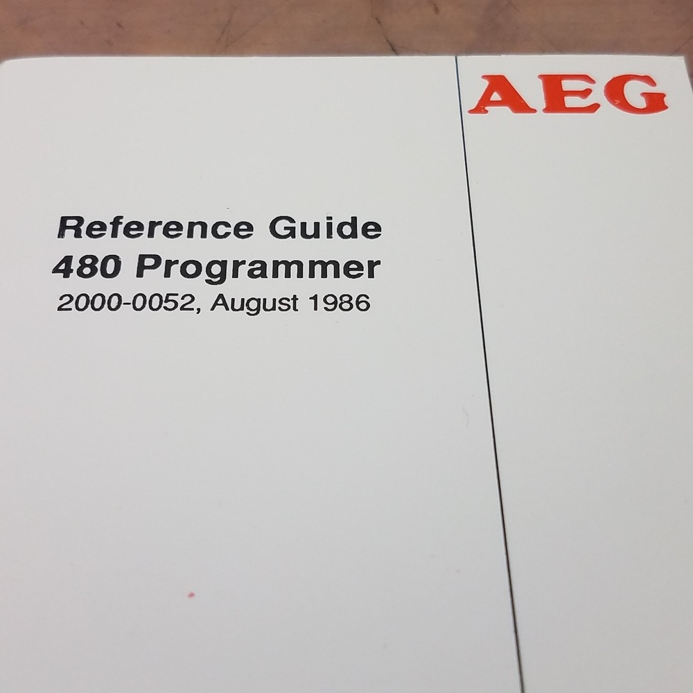 AEG 2000-0052 480 Programmer reference guide, Rev C - USED