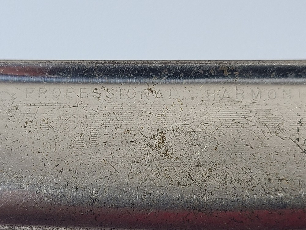 M Hohner Professional Harmonica Silver Bronze Solid Rectangular USA Made Vintage