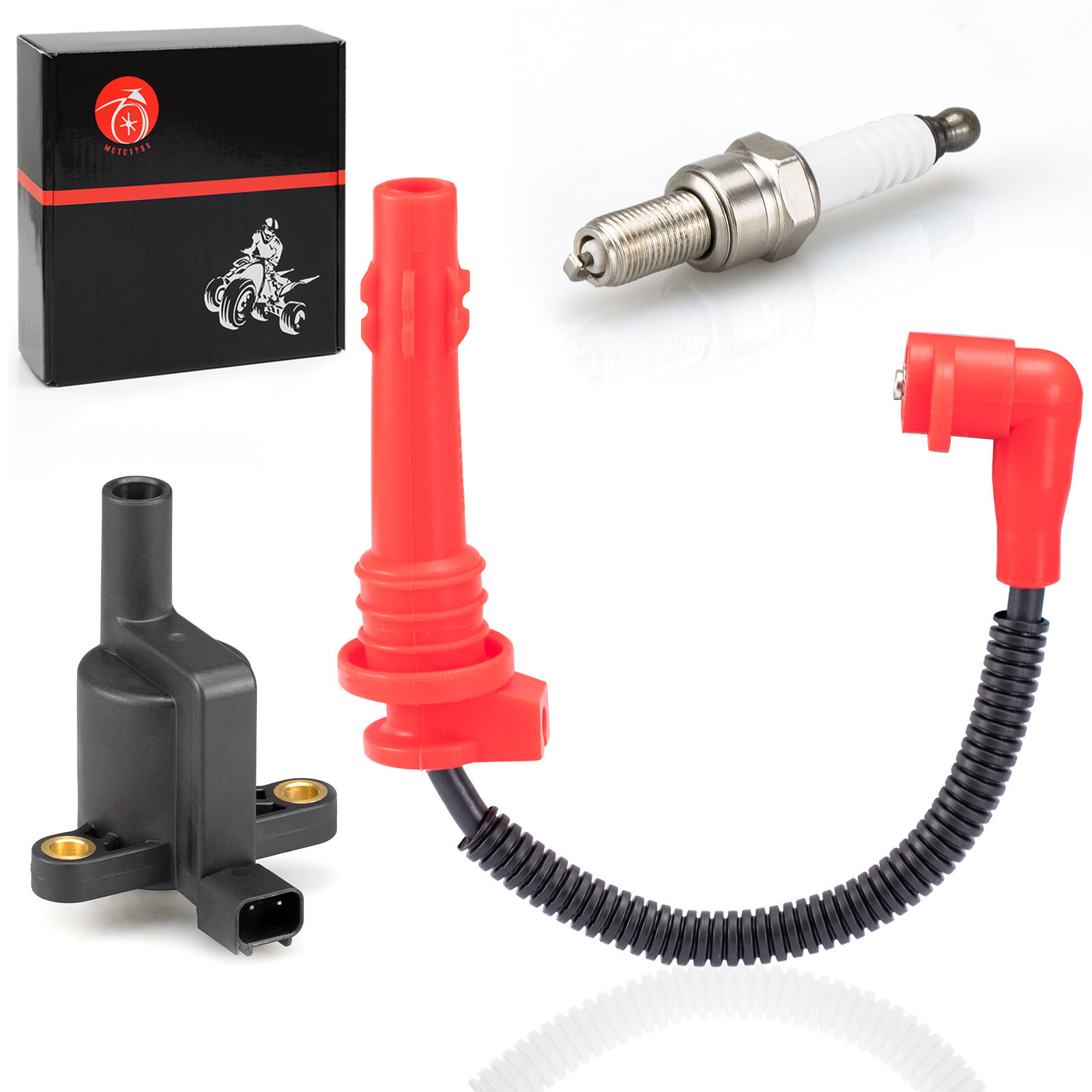 Ignition coil w/ Wire Cap & Spark plug for Polaris Sportsman 570 2015 2016- 2025