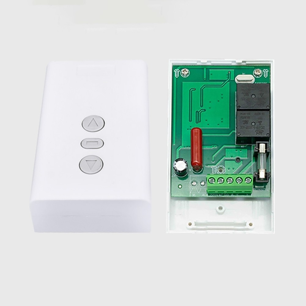 White Remote Control Switch RF Electric Curtain Screen Projector Accessory
