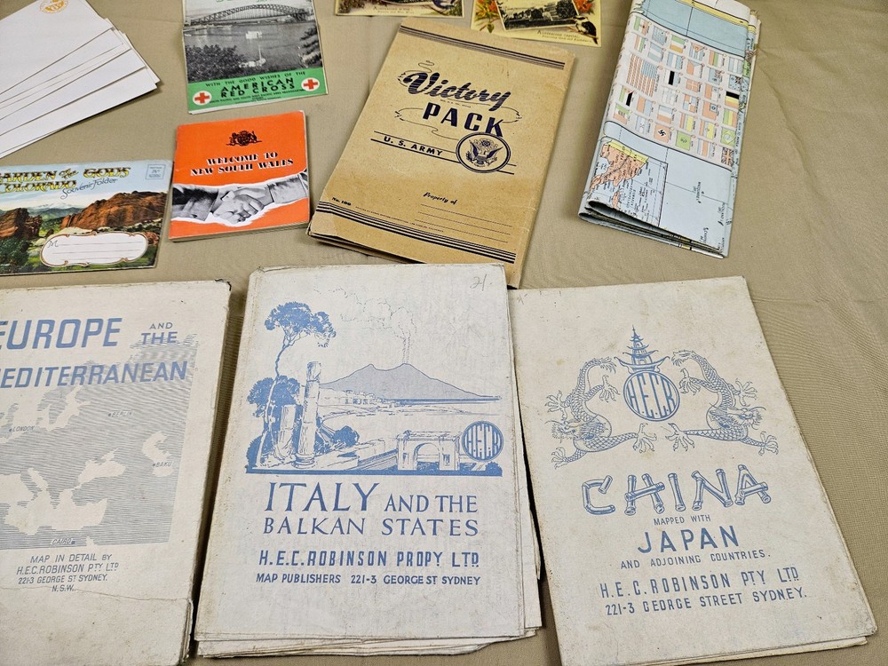 Literature & Maps from WWII footlocker