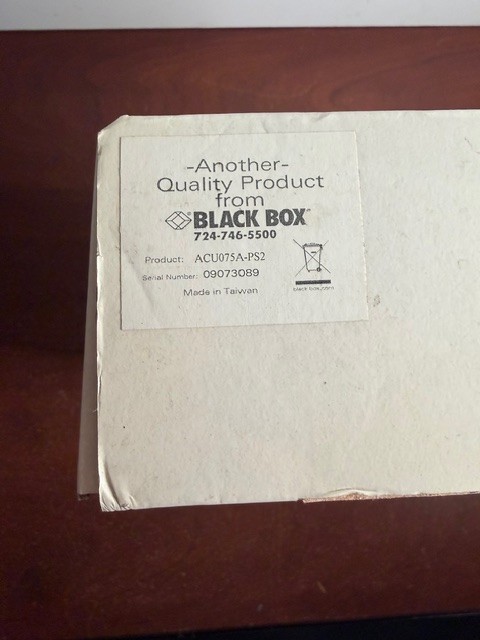 BLACK BOX ACU075A-PS2 ServSwitch Short Range Extender Local Computer Unit New