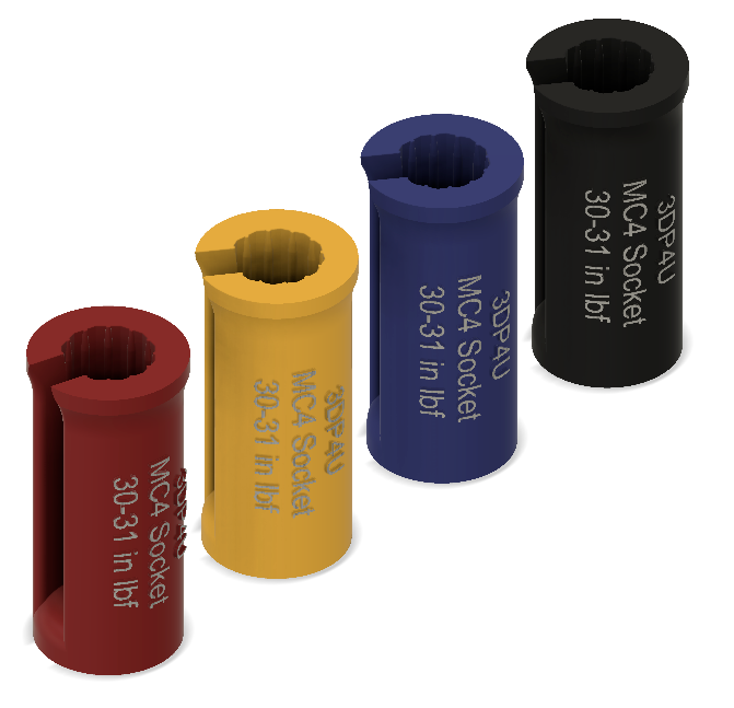 MC4 Socket - For 1/4" Torque Wrench - Assemble MC4 Connectors Correctly!