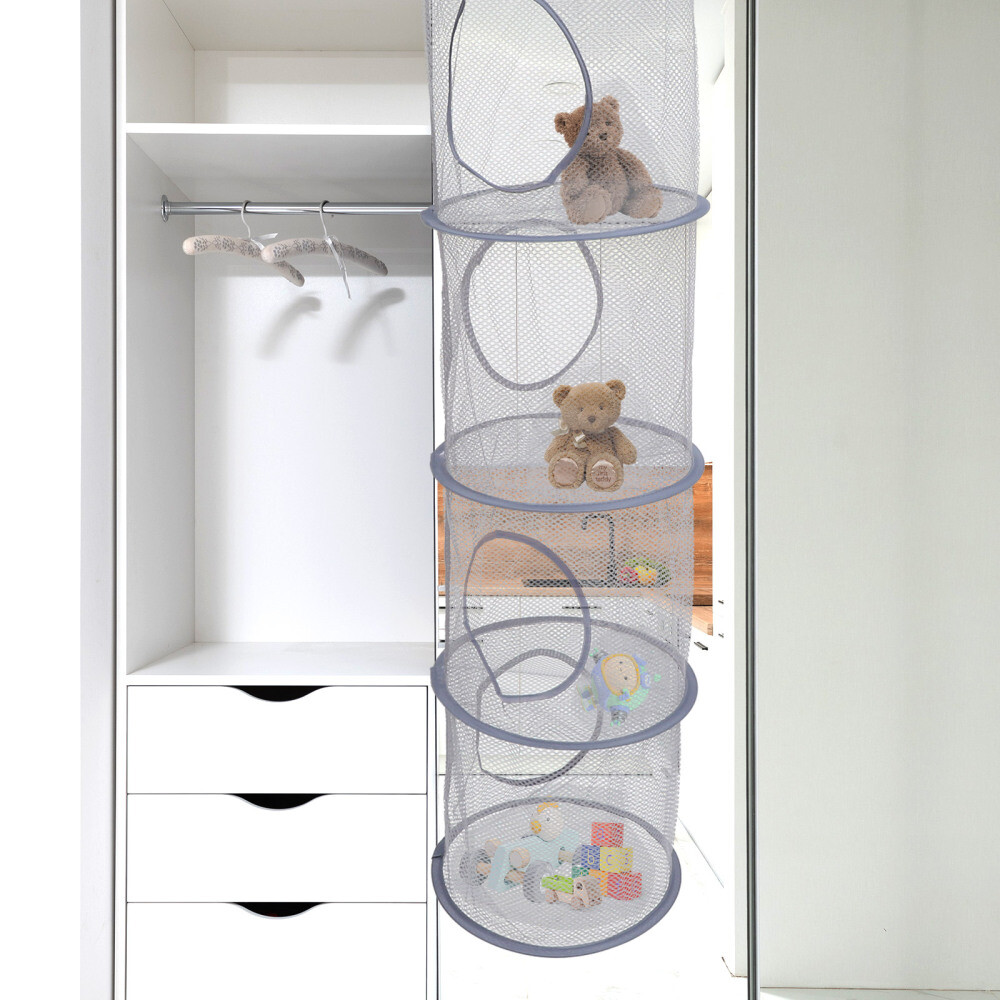 2pcs Foldable Fish Drying Net Folding Hanging Mesh Dryer Foldable 4-compartment