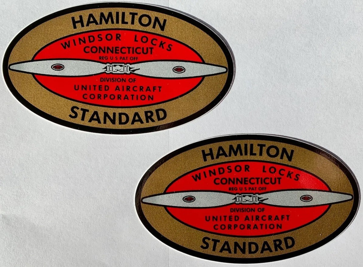 Two (2) Hamilton Standard Propeller Decals DEC-0102-2