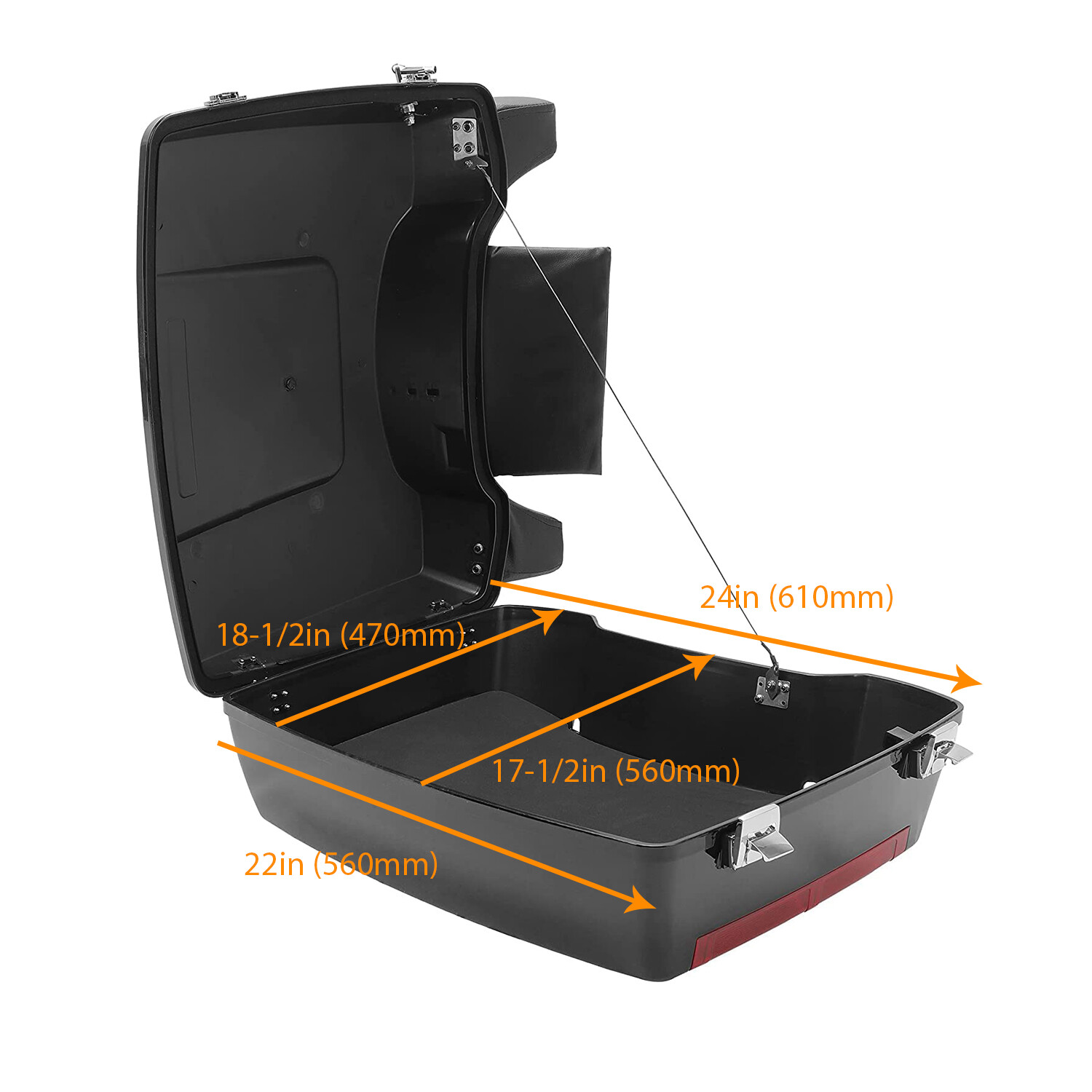 Chopped Luggage Trunk For 1997-2013 Harley Davidson Touring Street Electra Glide