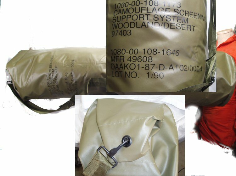 Rubberized Camo Net Pole Bag