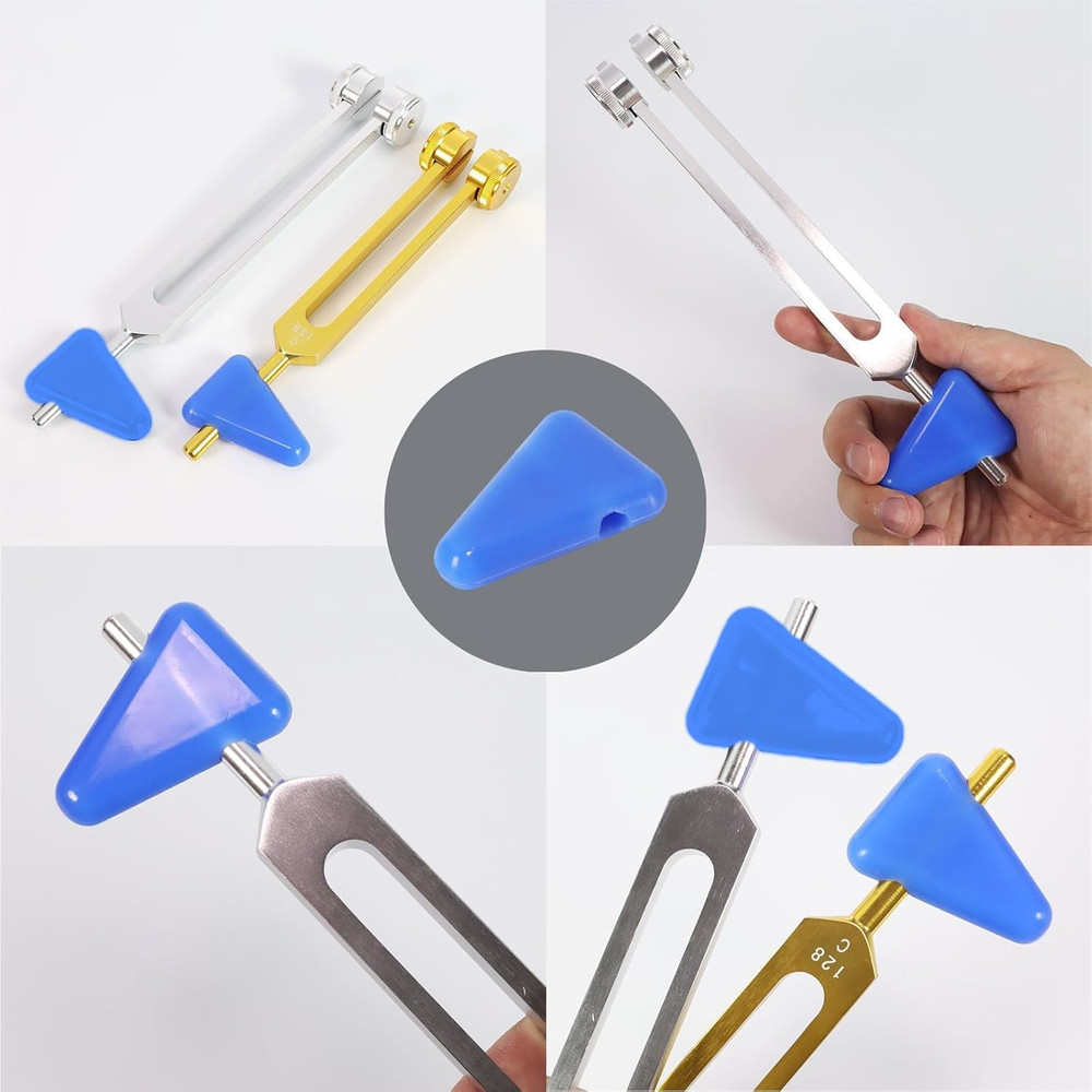 2Pcs Tuning Fork Holder Silicone Tuning Fork Triangle Base Support for Secure...