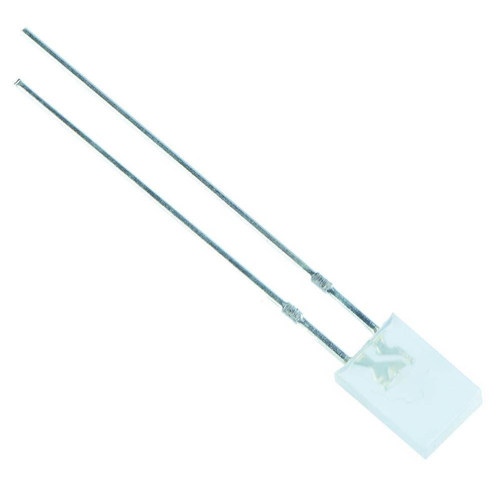 50 x Yellow 3 x 2mm Rectangular LED 160mcd 130°