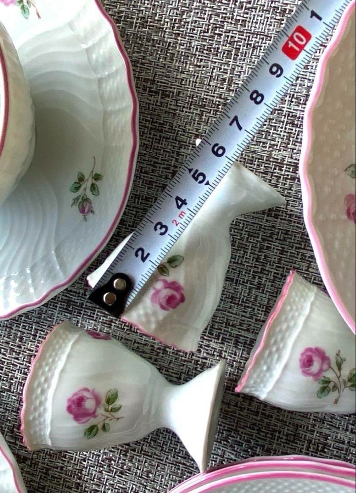 Richard Ginori Roselline Egg Stand 3 Set