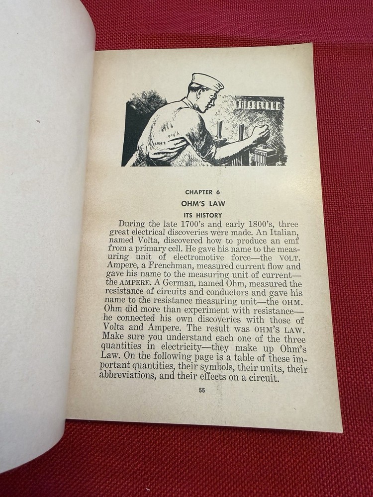 1945 Electricity Basic Navy Training Courses US Navy WW2 NAVPERS 10622 Handbook