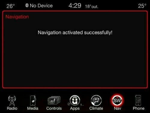 JEEP CHRYSLER DODGE RA3 navigation USA Uconnect 8.4 ACTIVATION CODE NAV unlock