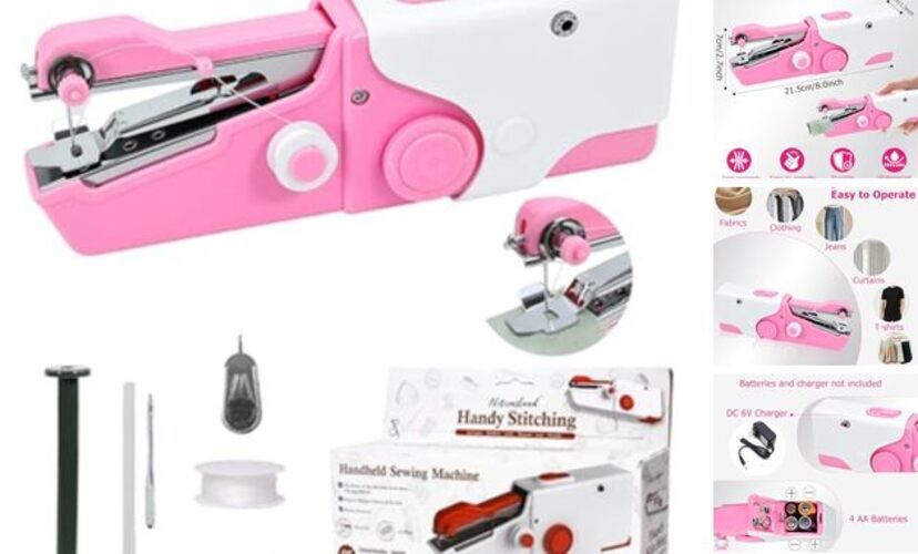 Mini Handheld Sewing Machine, Portable Electric Sewing Machine for Quick