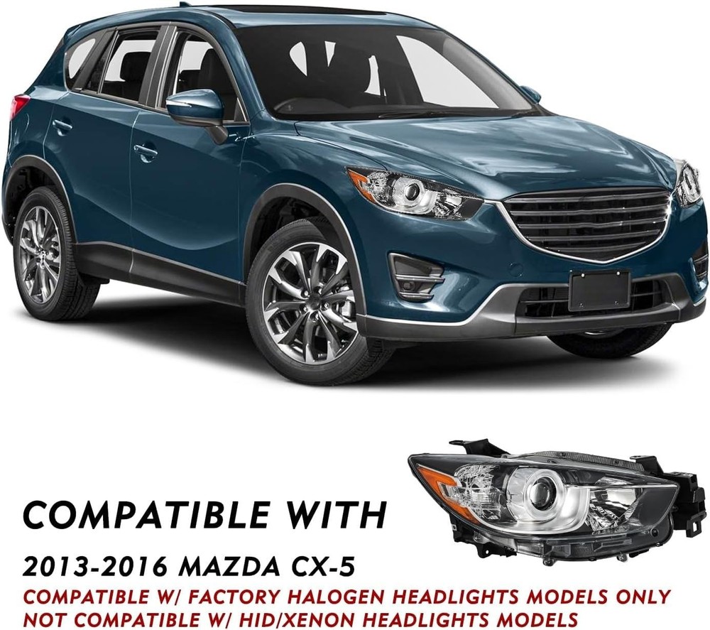 Headlight Assembly 2013-2016 CX-5 Halogen Projector RH Passenger Side