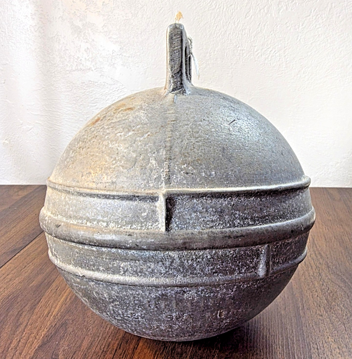 8" Cast Zinc Deep-Sea Trawl Buoy / Fishing Float Phillips Trawl, Grimsby England