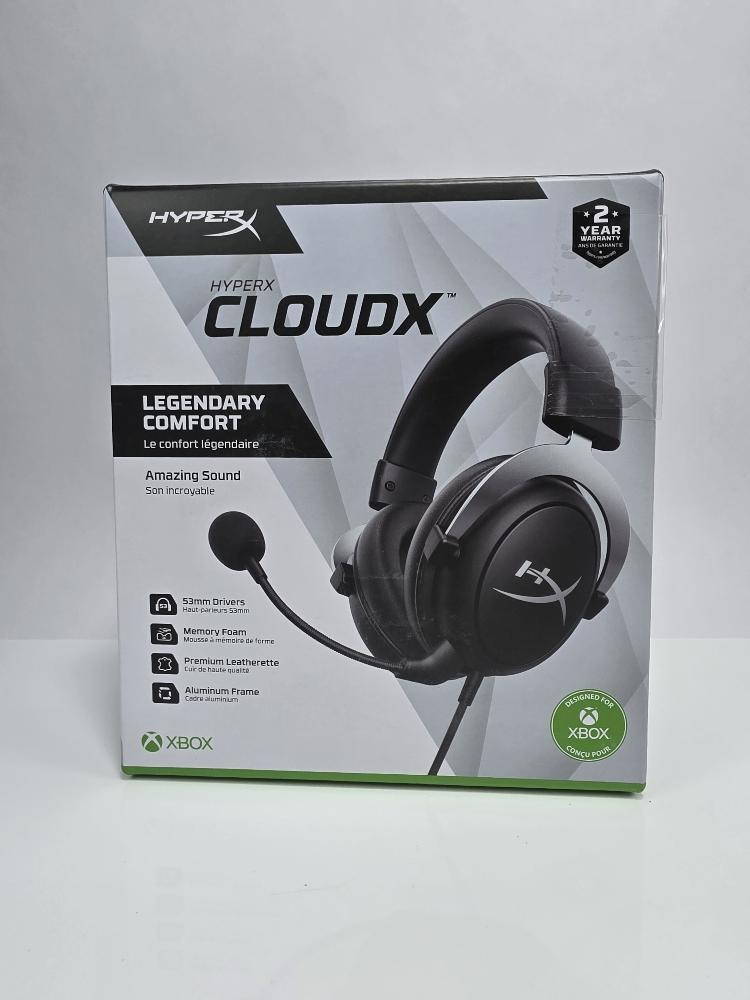 HyperX CloudX Xbox Gaming Headset Detachable Mic Memory Foam Black Silver Inline