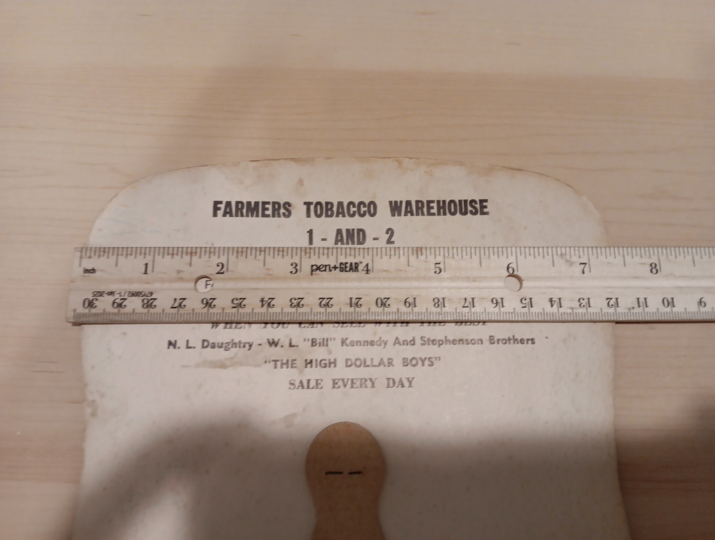 Vintage Farmers Tobacco Warehouse Smithfield NC North Carolina Advertising Fan