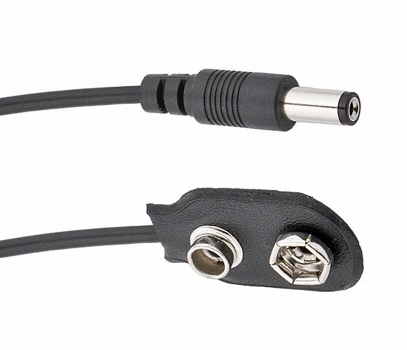 Voodoo Lab 9V Battery Snap Cable – Straight