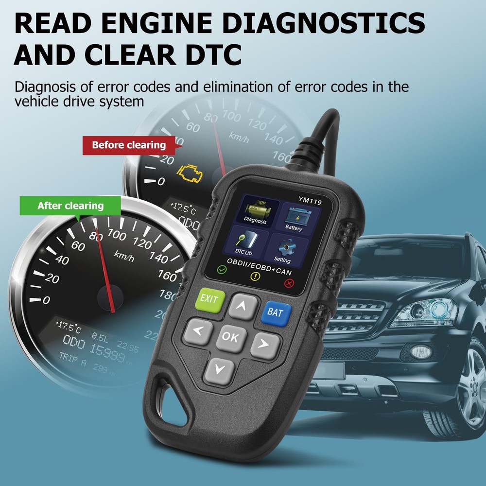 Universal OBD2 Scanner Diagnostic Tool Car Engine Fault Code Reader Fits 1996