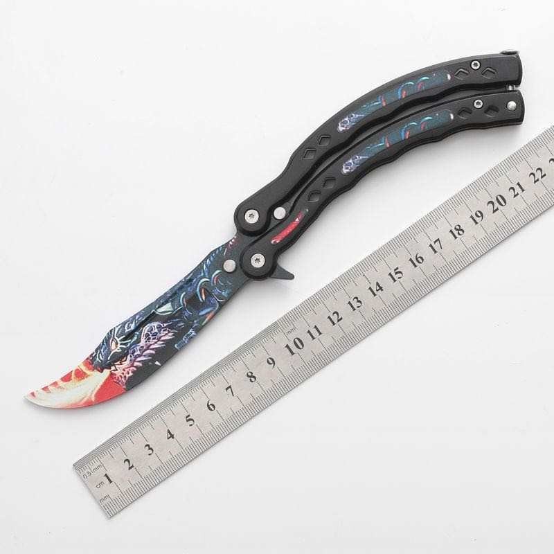 Butterfly Balisong Trainer – Non-Sharp Practice Tool – Desk Fidget for Skill