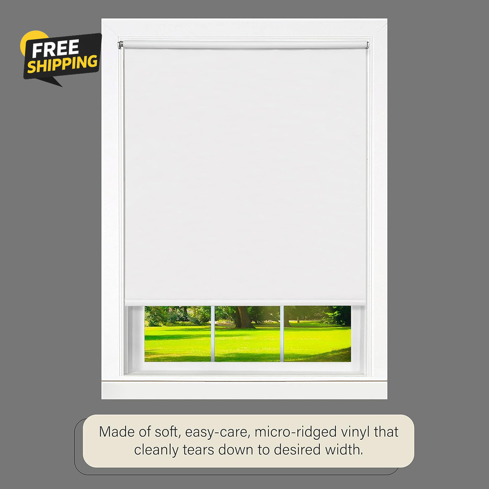 Cordless Tear down Light Filtering Shade - 37 Inch Width, 72 Inch Length