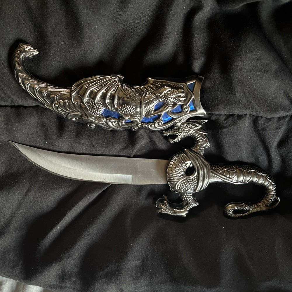Medieval Blue Dragon Dagger