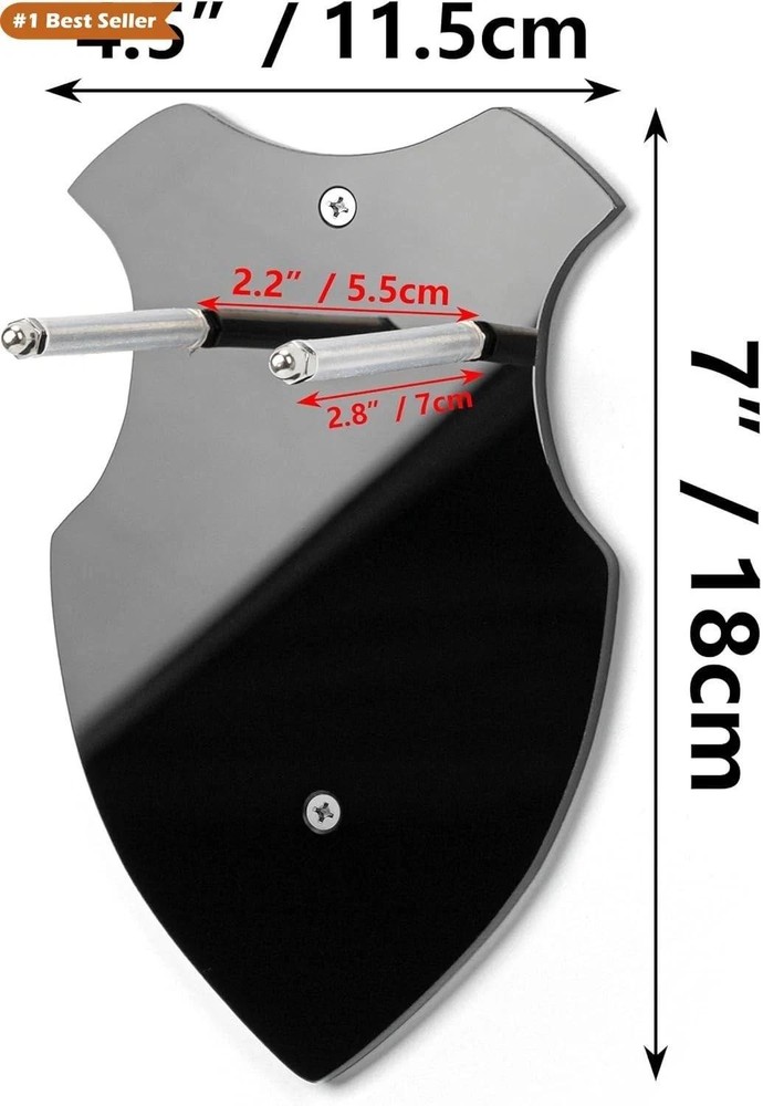 Wall Mounted Sword Rack for Sabre and Axe - Vertical Display Holder, Black | Eba