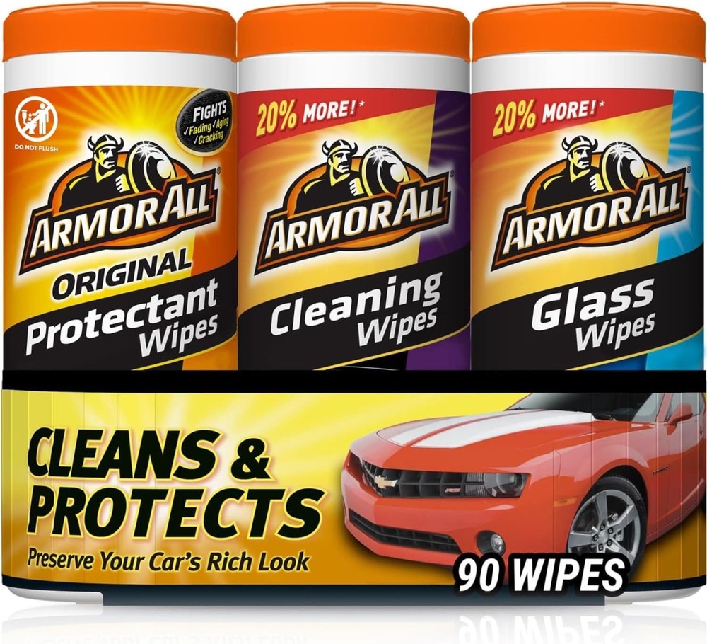 Car Wipes Multi-Pack by , Cleans Vehicle Interior and Exterior, Includes Prot...