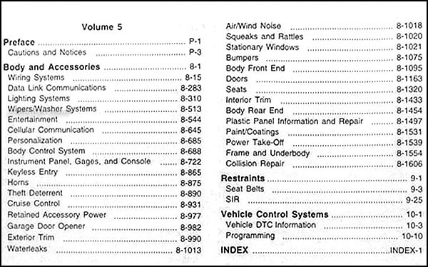 2002 Silverado Sierra Shop Manual on USB 5 Volumes Chevrolet GMC Repair Service