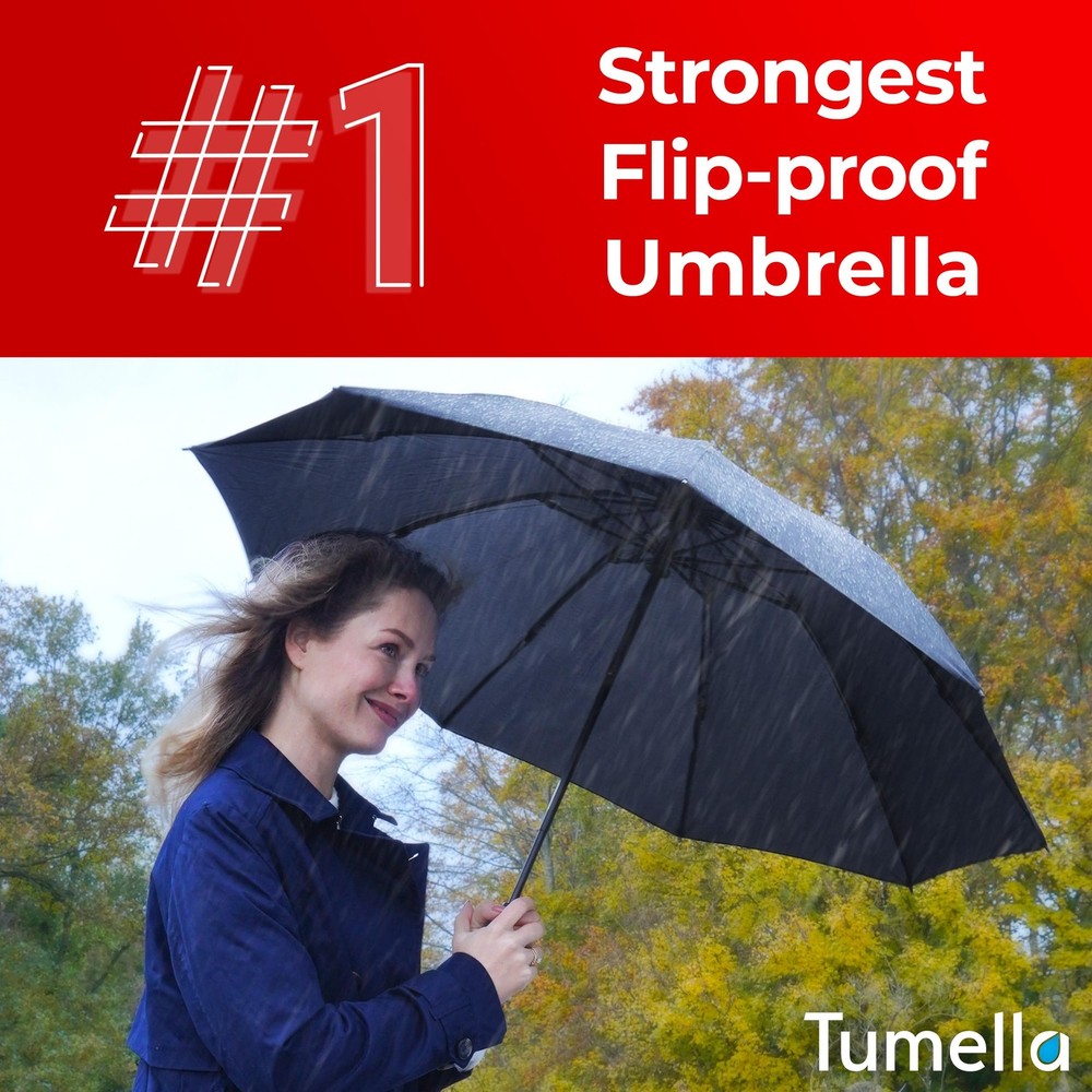 Inverted Windproof Umbrella, Large, Strong, Light, Portable, Automatic Revers...