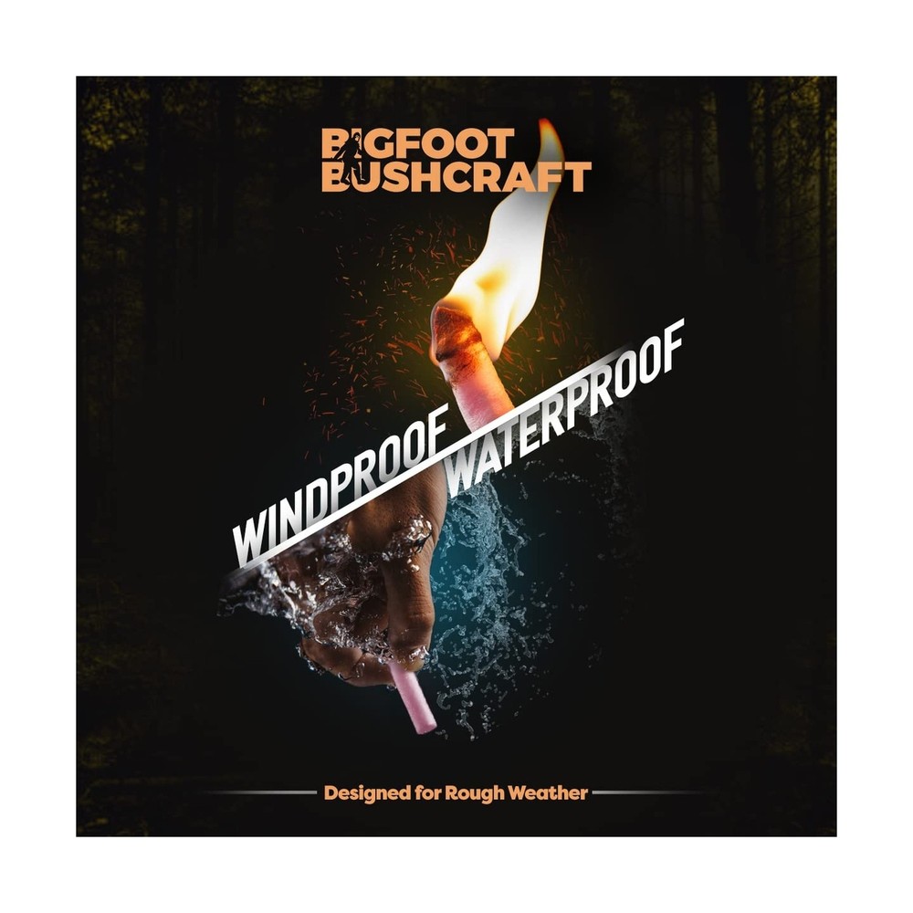 Complete Emergency Fire Starter Kit - Waterproof, Windproof, 5+ Minute Burn -...