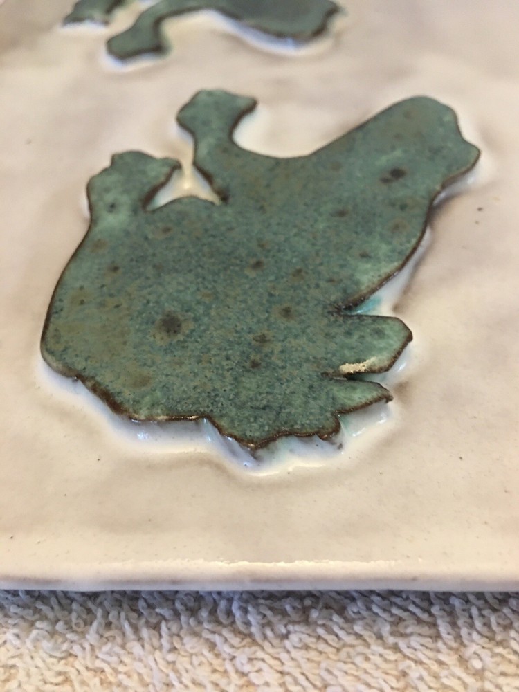 Frog Art Pottery Decor Piece Looks To Be Initialed & Dated 2014