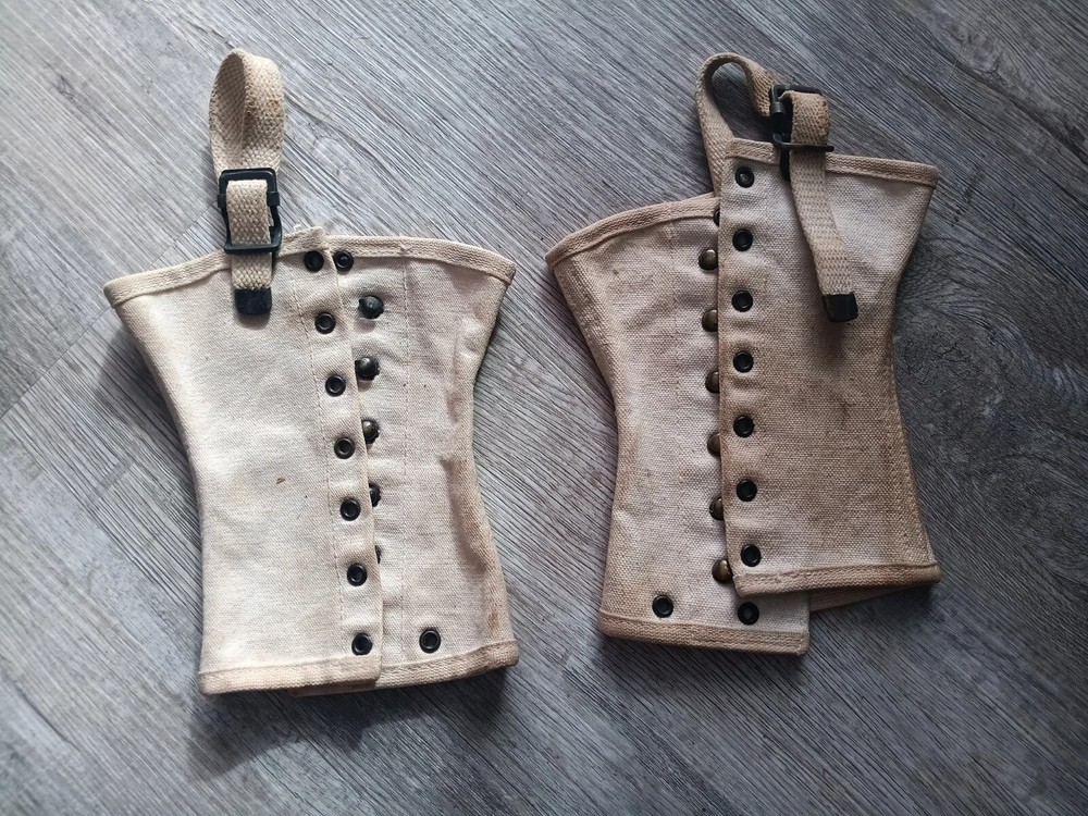 ORIGINAL WWII US USMC MARINE P1941 COMBAT FIELD LEGGINGS-SIZE ?