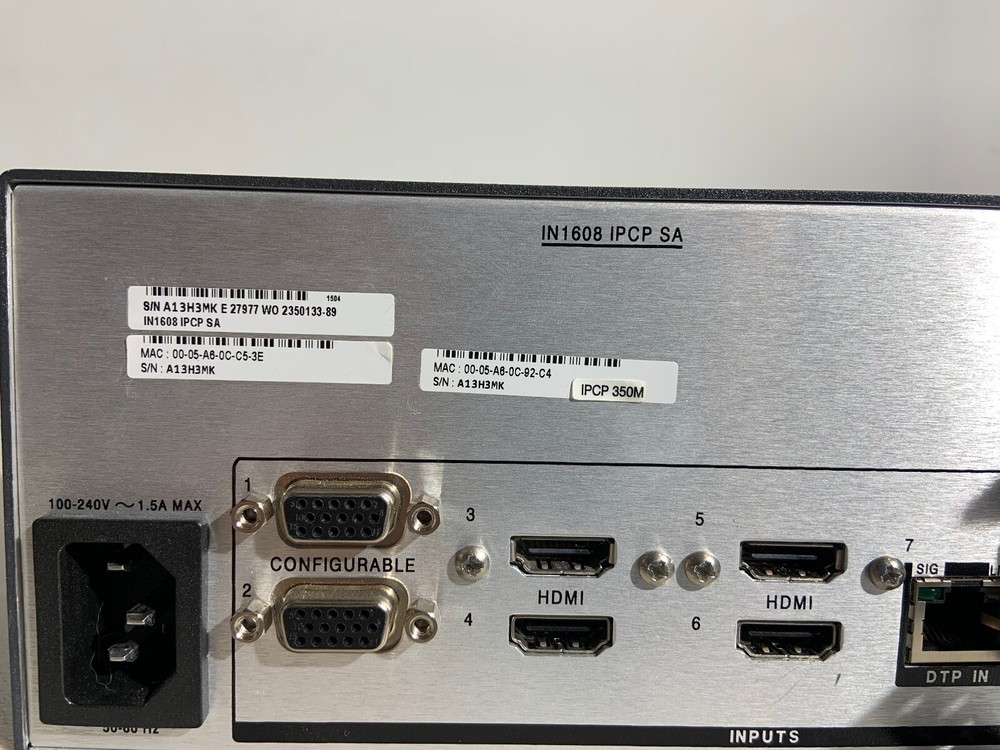 Extron IN 1608 ICPC SA Scaling Presentation Switcher with Control processor