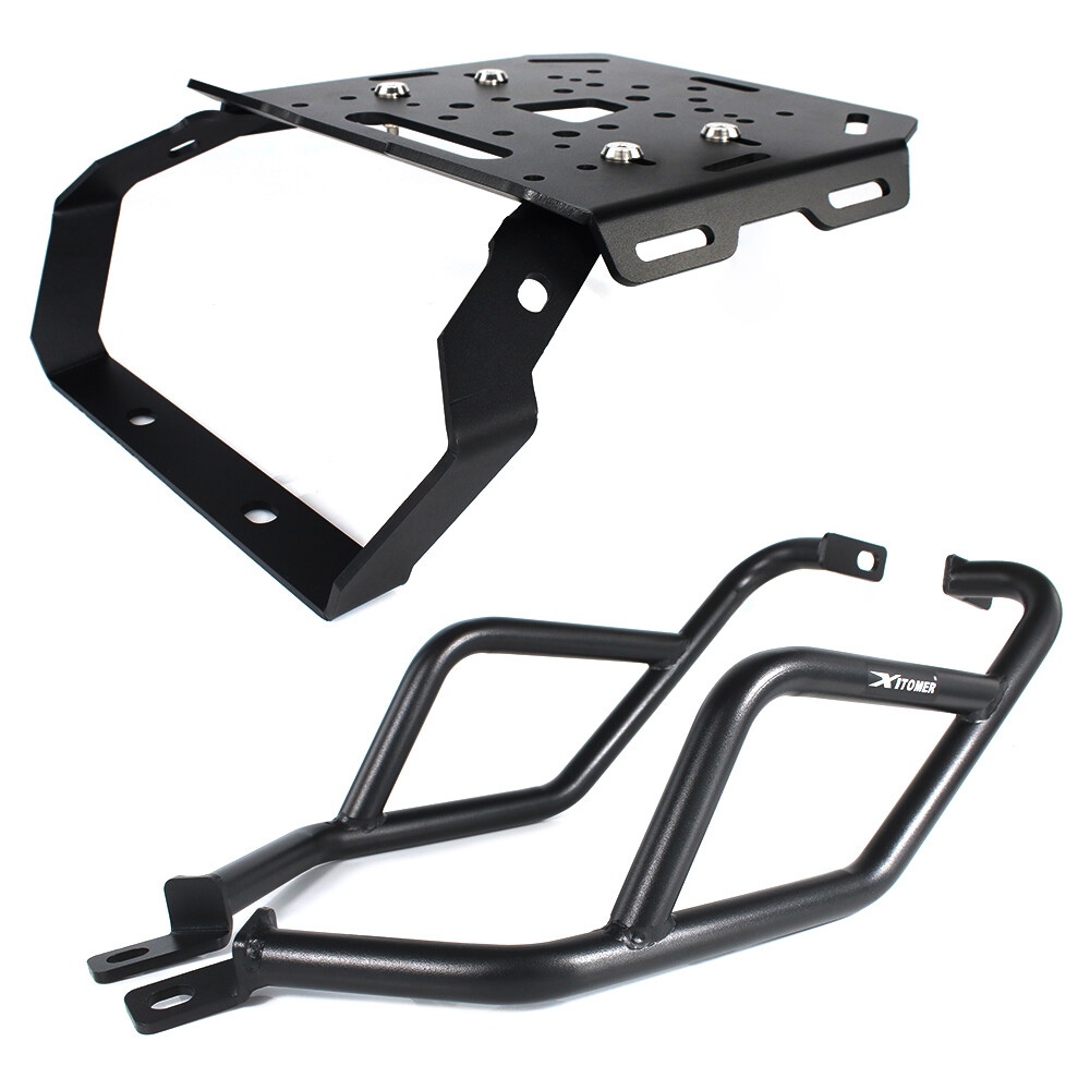 Rear Luggage Rack & Crash Bar Guard Fit For Yamaha Tenere 700 XTZ690 2019-2024