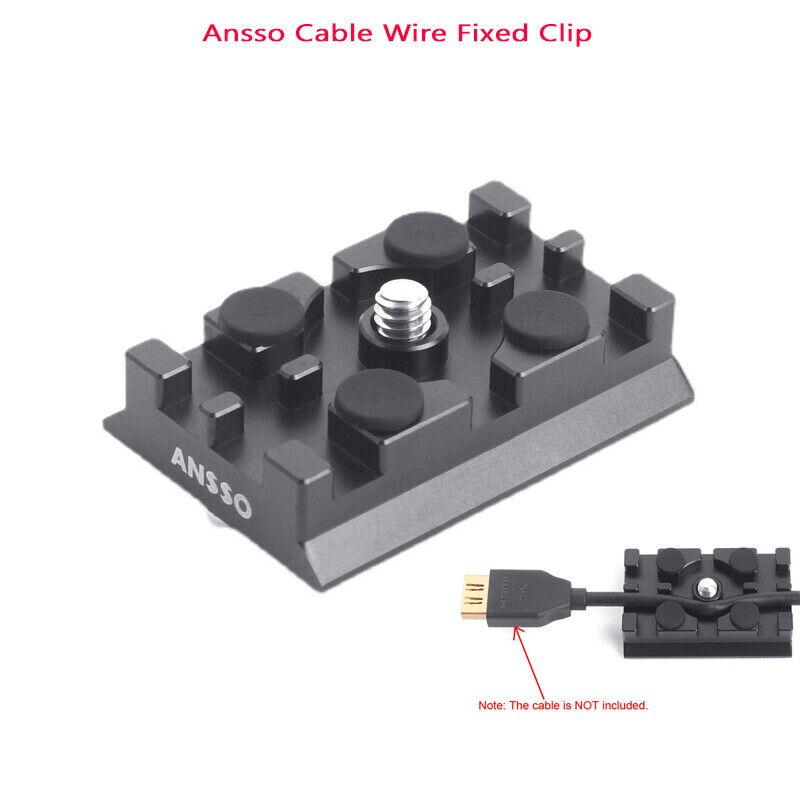Ansso Cable Protection Clamp Wire Fixed Clip for stabilizer w/1/4" Screw Thread