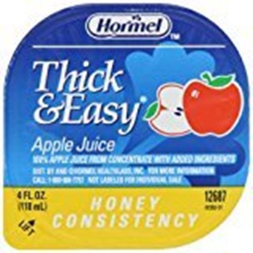 Hormel Drink Thick & Easy Apple Juice (Honey Consistency), 4-Ounce Portion Contr