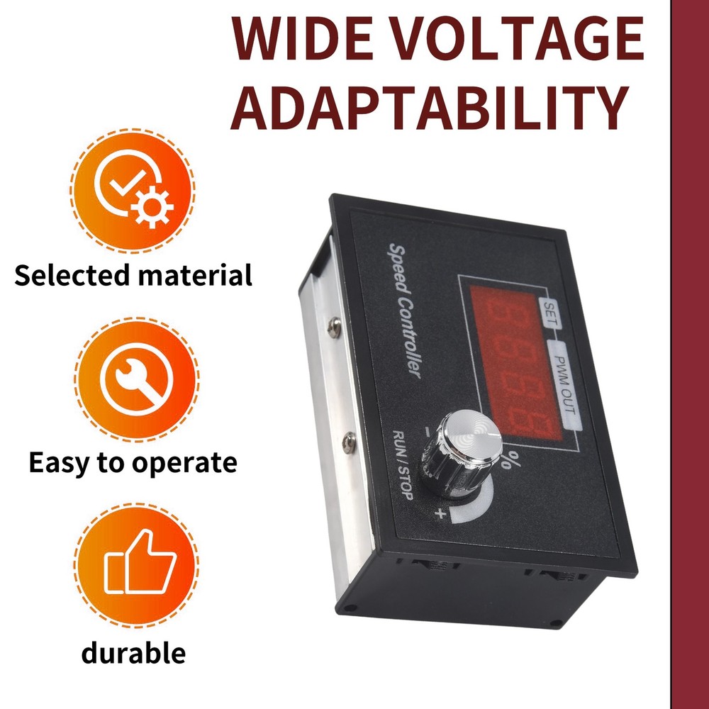 PWM DC Motor Speed Controller 6-60V 30A with Digital Display & Robust PCB -1845
