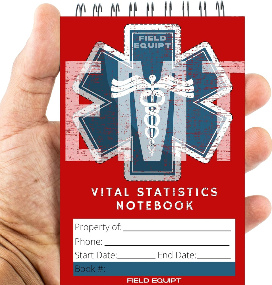 EMT Vital Statistics Notepad - 6 Pack First Responder Medical Notebooks