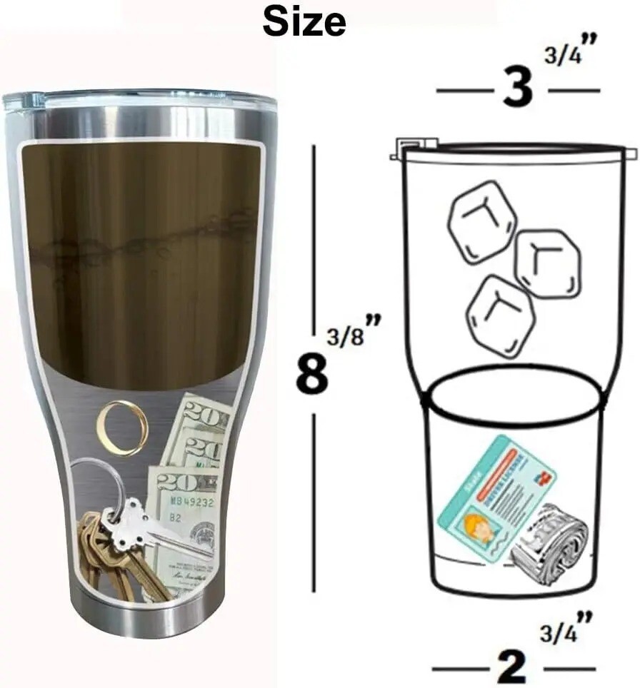 Hidden Compartment Fake Tumbler Coffee Mug Secret Stash Safe Container Storage