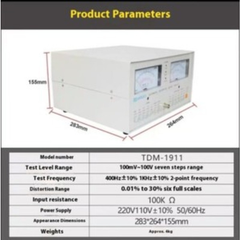 Automatic Distortion TDM1911 Meter Distortion Testing Tool Audio Distortion