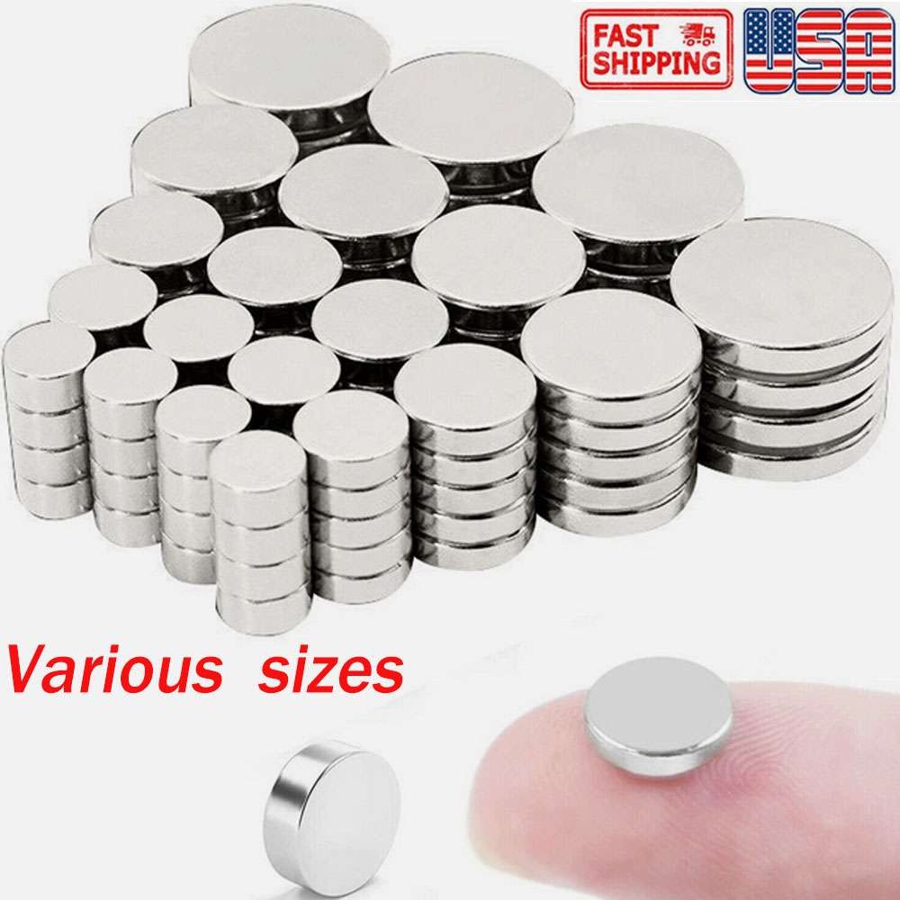 Super Strong N52 Rare Earth Round Neodymium Magnet Disc Thin Tiny Small Large US