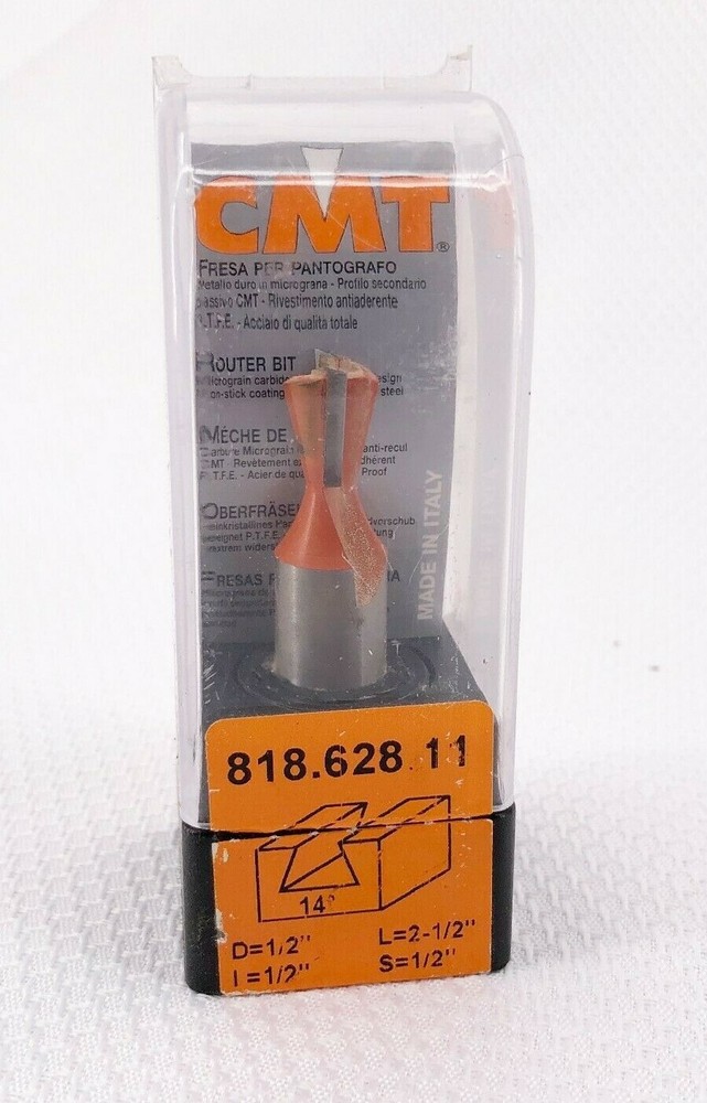 CMT Orange Tools Dovetail Bit 818.628 11 EUC