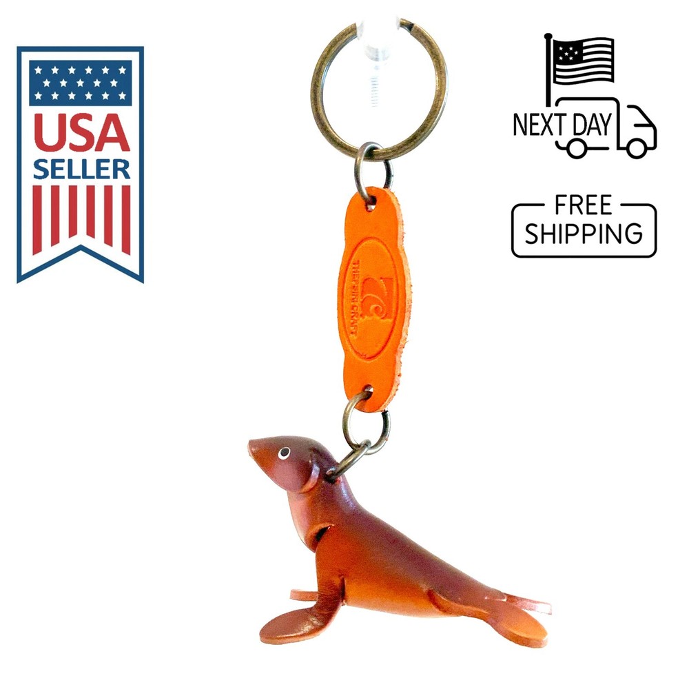 Seal Handmade Leather Keyring