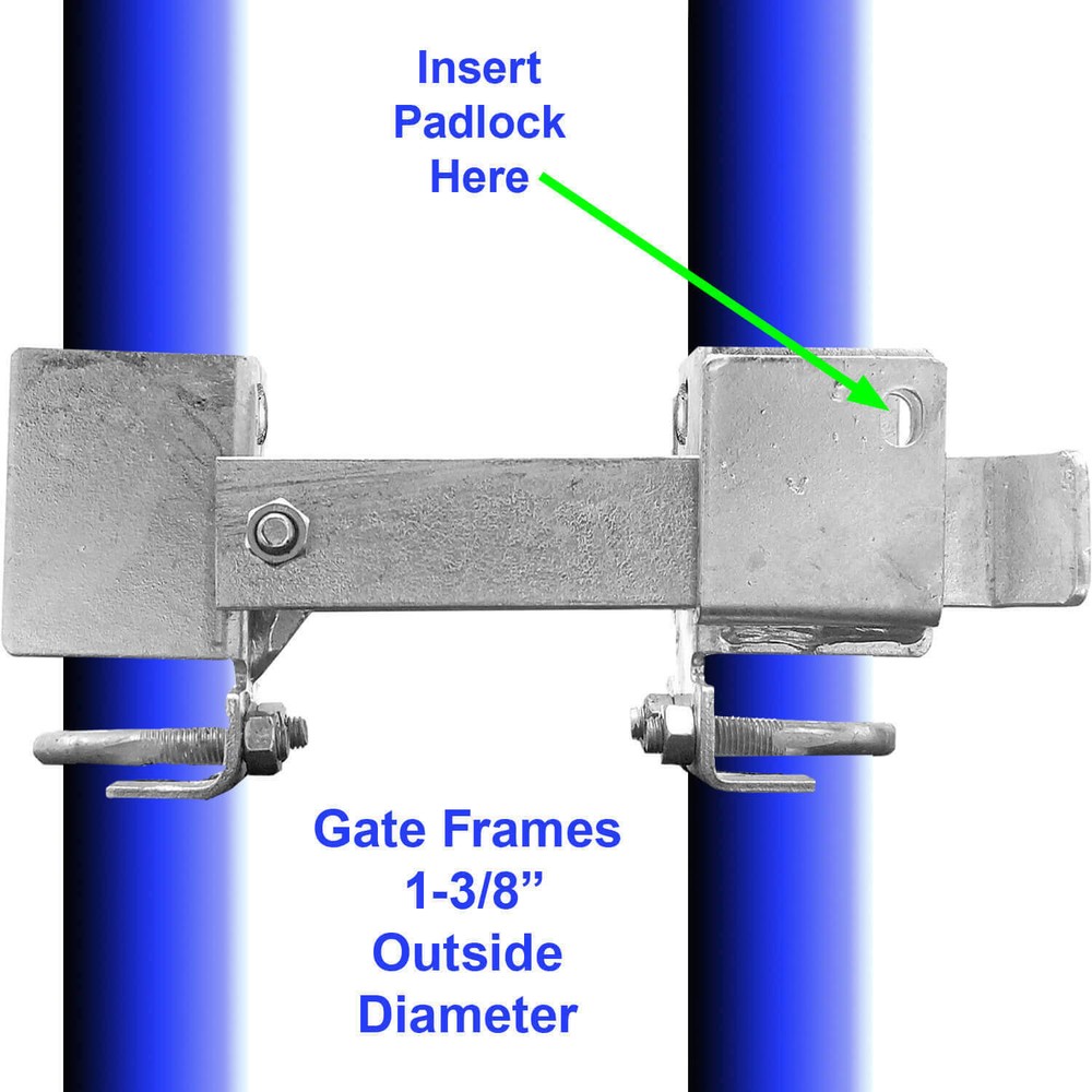 Chain Link Strong Arm Double Gate Latch (for 1-3/8" gate frames)-Gate Hardware
