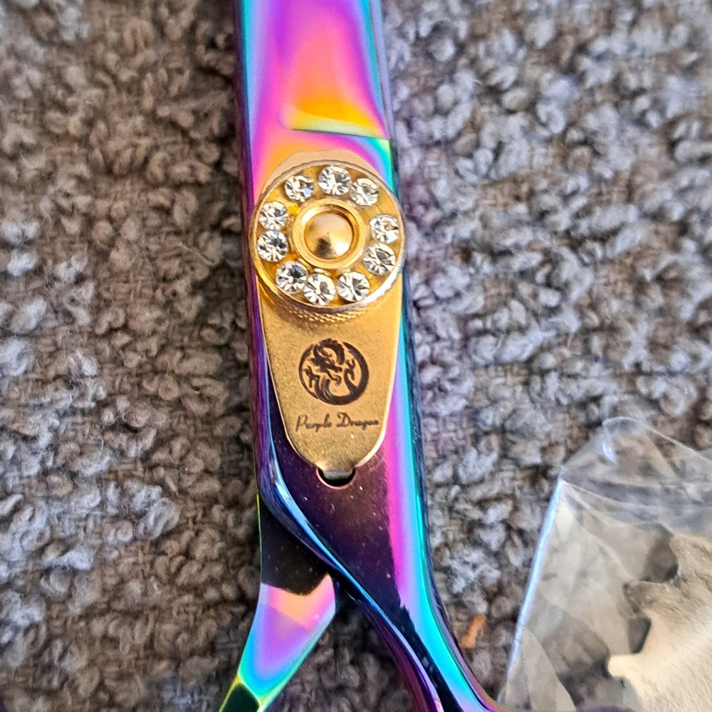 Purple Dragon Grooming Shears With Case