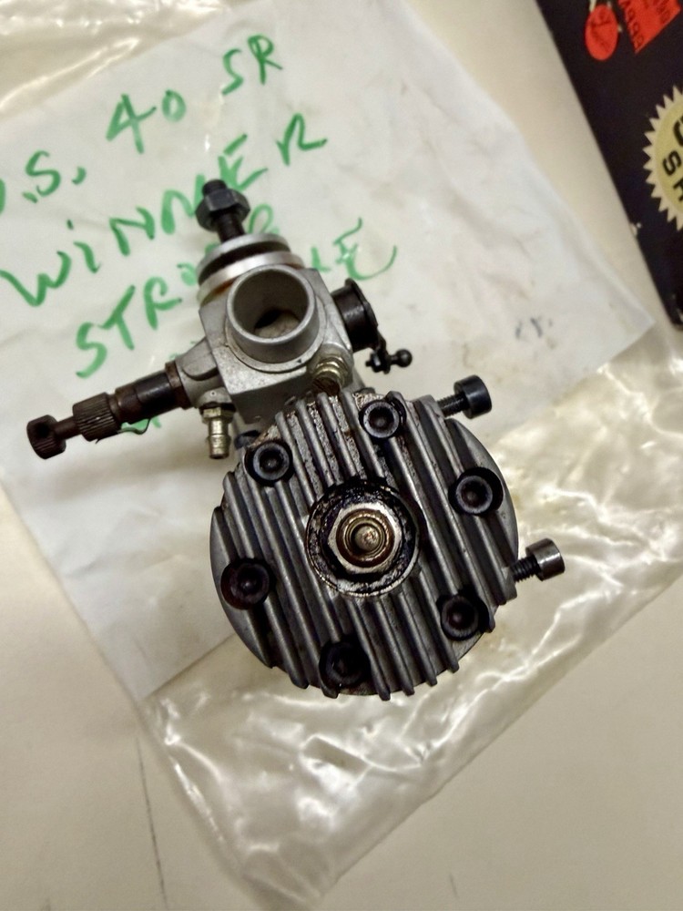OS MAX 40F SR RC Engine with Box, Muffler & Instructions